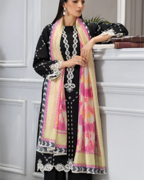 Rang e Bahar β Embroidered Lawn Suit with Farshi Shalwar