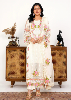 Organza 001-IVORY FORMAL DRESS