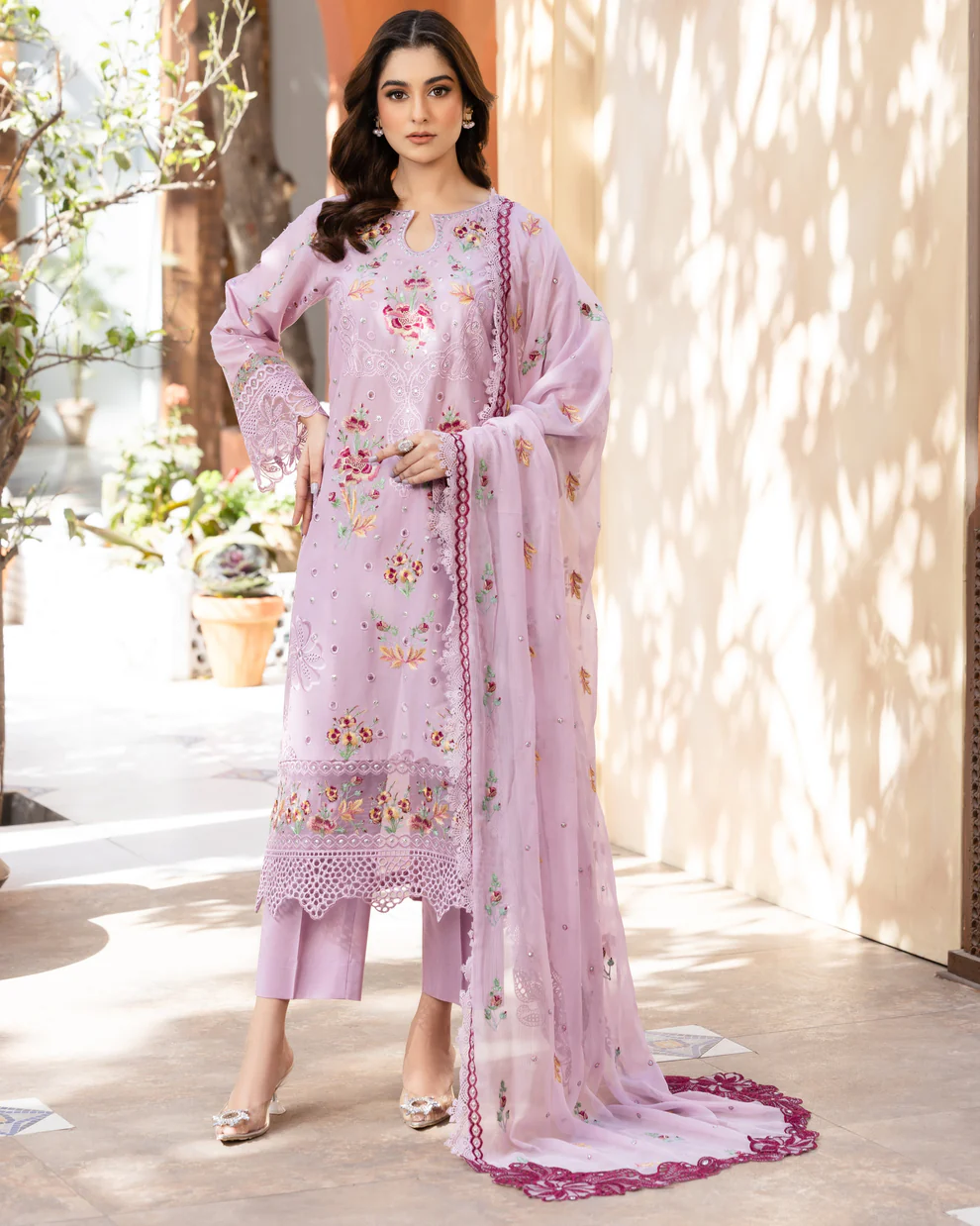 Gul E Kasni – Timeless Elegance in Soft Lilac - Image 5