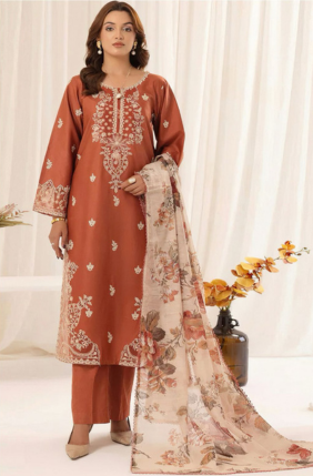Dhanak 3-Piece Suit with Wool Pashmina Shawl