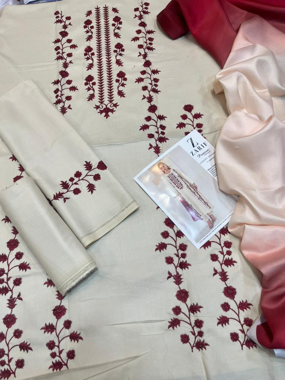 Dhanak 3-Piece Suit with Wool Shawl - Image 2