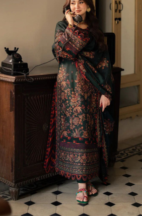 Dhanak Embroidered 3-Pc Suit – Code 10