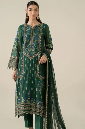 Dhanak 3-Piece Suit with Heavy Embroidered