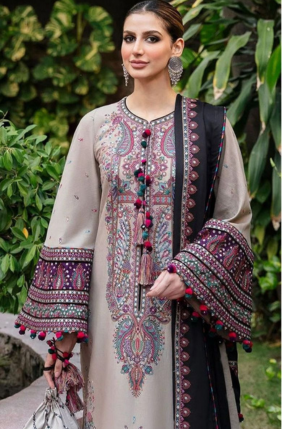 Dhanak 3-Piece Suit with Heavy Embroidered